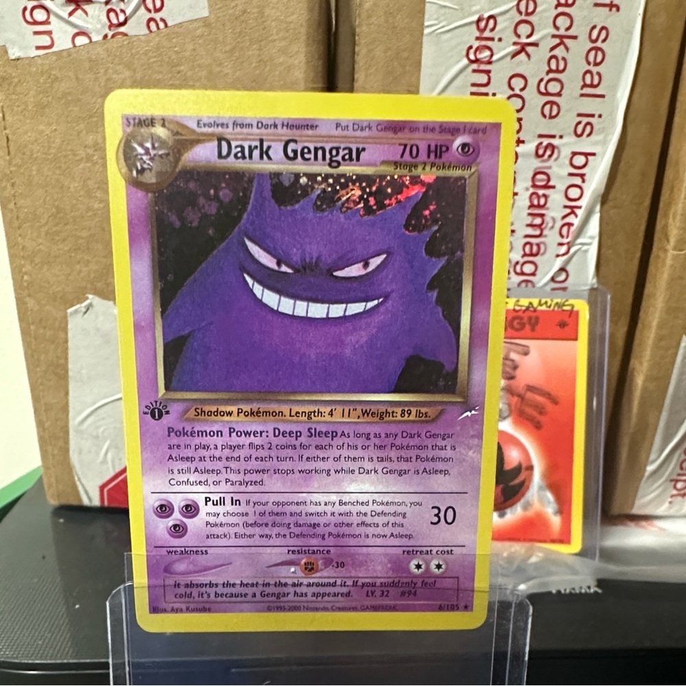2x Dark Gengar 1st Edition 6/105 Neo Destiny Holo Rare 70 HP English Cards.